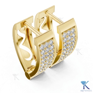 KRUP JEWELS Boucles d'oreilles classiques pour femmes en or blanc avec diamants cultivés en laboratoire, taille brillant, couleur E, pour tous les jours, mariage et fiançailles - Product Image 6