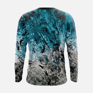 เสื้อยืดตกปลาแขนยาวสำหรับแข่งขัน สีน้ำเงิน รุ่นใหม่ล่าสุด ลดราคาพิเศษ ผลิตจากโพลีเอสเตอร์ 88% สแปนเด็กซ์ 12% ขายส่งเสื้อผ้าตกปลา - Product Image 4