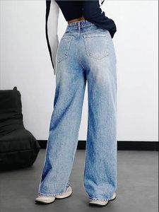 Women's Mid Waist <b>Boot</b> Cut Regular Fit Full Length Stonewashed Denim Casual Eco-Friendly Light Blue Cotton Jeans <b>Spring</b> Style - Product Image 2