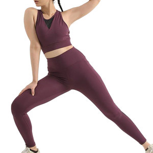 Women Solid Breathable Seamless Yoga Set Stylish Stretch Gym Fitness Leggings and Crop Top for Daily Workout and Yoga - Product Image 1