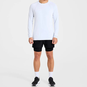 Wholesale Custom Logo OEM Men's Solid Black Sporty Running Shorts Quick Dry & Breathable Elastic Waist <b>Mid</b> Length Knitted Shorts - Product Image 2