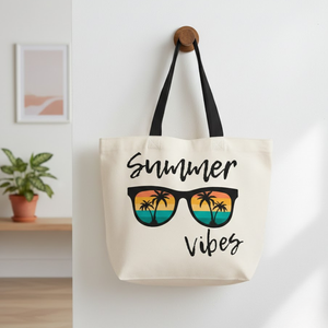 Customized Heavy-Duty Thick Canvas Foldable Grocery Shopping Tote | Reusable Expandable Carry Bag Natural Color Medium Size <b>Silk</b> - Product Image 3