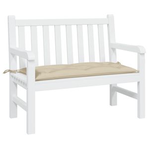 Cuscino per panca da giardino in tessuto Oxford beige, 100% poliestere, comodo accessorio per sedute da esterno/patio - Product Image 3