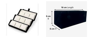 Portable Vintage Wedding Earring Organizer Box 12 Piece Jewelry Storage Case Black <b>Velvet</b> Lining Cover for Earrings Display - Product Image 4