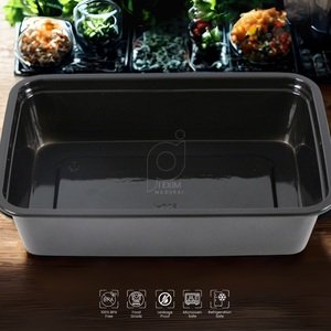 Fiambrera de PP desechable rectangular de comida para llevar de plástico con tapa, contenedor de almacenamiento de plástico para llevar para embalaje de alimentos con tapa - Product Image 2