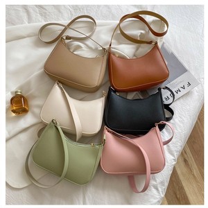 New Designer Solid Color PU Underarm Shoulder Bag for Women Small <b>Square</b> Light Luxury Waterproof Dumpling Bag with Zipper - Product Image 1