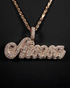 Cadena Hecha a Mano en Oro Rosa 4K con Diamante Moissanite VVS1, Plata de Ley 925, Estilo Cubano Hip Hop para Hombre, Colgantes y Dijes - Product Image 4