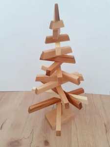 Ensemble de décorations de Noël en bois avec base étoile – Durables, écologiques, pour réunions de famille et fournitures de fête - Product Image 3