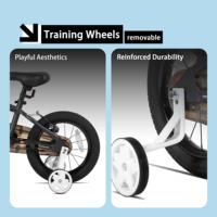 Vélo pour enfants de 14 à 20 pouces pour garçons et filles de 3 à 12 ans, vélo pour enfants de style BMX avec roues d'apprentissage, double frein en V, siège réglable
