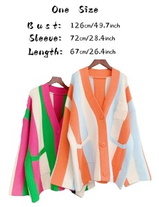 For Custom OEM Winter 100% Cotton Contrast Color Fashion Greek Sorority Fraternity Women's <b>Cardigan</b> <b>Sweater</b> - Product Image 5