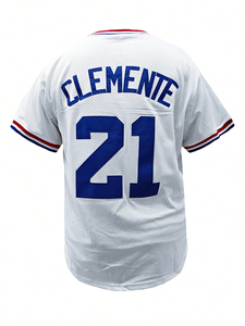Maillot de baseball des Pirates de Pittsburgh Clemente 21 pour homme, blanc, en maille, manches courtes, coupe régulière, toutes saisons, imprimé en sergé - Product Image 6