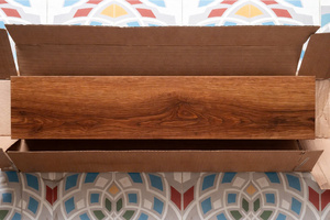 Carrelage moderne en porcelaine imitation bois 15x80cm avec motif grain de bois, résistant aux acides, épaisseur 9mm, pour hall, centre commercial, extérieur et salle de bain - Product Image 2