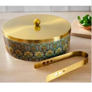 Olla Multifuncional de Alta Calidad para Servir y Almacenar Roti, con Tapa y Diseño Grabado a Mano - Product Image 2