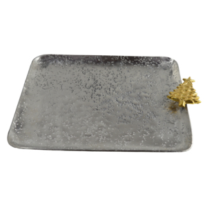 ถาดเสิร์ฟมาตรฐาน ของตกแต่งบ้านและครัว ถาดโลหะเคลือบผิวเงา ถาดสีสันสดใส สำหรับคริสต์มาส - Product Image 2