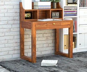 Modern Wooden Laptop <b>Desk</b> for Students | Space Saving Study <b>Table</b> with Bookshelf | B2B Wholesale India - Product Image 6