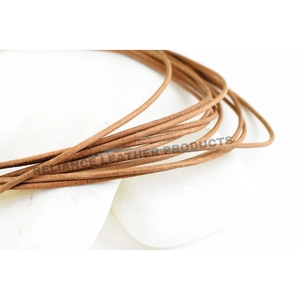 2.5mm Round Natural <b>Leather</b> Cord Spool with Pearl for <b>Bracelet</b> Making and Jewelry Design - Product Image 4