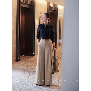A8031 High End Stand Collar Tailored <b>Blouse</b> <b>Ladies</b> Business Casual Workwear - Product Image 4