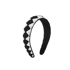 Diadema de Cuentas de Colores con Diseño Artístico Bordado, Diadema de Lujo con Cuentas Bordadas a Mano - Product Image 4