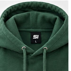Sweat à capuche vert pour femme 100 % coton molletonné, couleur unie, avec logo frontal et poche, écologique, respirant, idéal pour l'hiver - Product Image 4