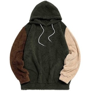 Sweat à capuche en sherpa pour homme, motif uni, 100% coton, broderie personnalisée, col doublé, hiver, grande taille, respirant, Pinco - Product Image 6