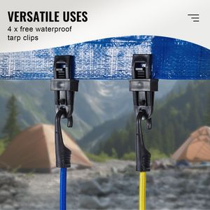 Set di 32 Corde Elastiche Resistenti da 8 mm con Ganci in Acciaio A3, Inclusi Cinghie Elastiche da 10-48 Pollici per Controllo Carico e Accessori - Product Image 3