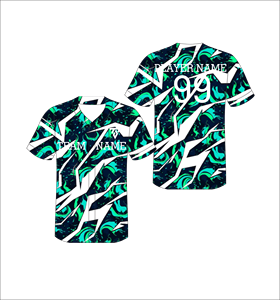 Camiseta de Béisbol Sublimada Personalizada con Cuello en V para Hombre, Manga Corta, Poliéster, Impresión con Nombre del Equipo, Transpirable, para Todas las Temporadas - Product Image 5