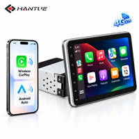 Autoradio Android universel HANTUE 10,1 pouces 1Din avec écran rotatif, 4G/WiFi, DSP, CarPlay, navigation GPS, 720P, DVR 360°, unité principale