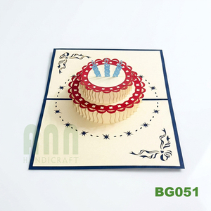 การ์ดเชิญงานวันเกิดแบบ 3 มิติ รุ่น BG051 ของ ANN HANDICRAFT แบบกำหนดเอง พิมพ์ดิจิทัล พร้อมกล่องกระดาษ วัสดุทำจากกระดาษ ผลิตในเวียดนาม - Product Image 1