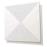 Panneau de plafond acoustique en aluminium 600x600, à poser, insonorisant, ignifuge, pour hôpitaux, écoles, bureaux, fournisseur OEM Chine, usine