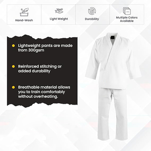 Martial Arts Uniform 100% Cotton Karate Traditional Chinese Training Shorts Stretch V <b>Neck</b> - Product Image 5