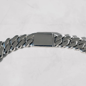 Silver VVS Moissanite Diamond Iced Cuban Link Chain Wedding Hip Hop <b>Necklace</b> Luxury Rhodium Plated <b>Statement</b> Jewelry - Product Image 6