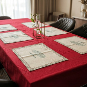 Juego de 6 Piezas de Ropa de Cama STUDIO-N Bodhi Tree, 100% Algodón, 80g, Estampado Blanco en Bloque - Product Image 1