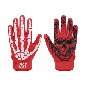 Guantes de Fútbol Americano Skeleton Receiver Gloves Skull Grip Palm, Ajuste Elástico y Adherente, para Adultos y Jóvenes, Logotipo Personalizado, Proveedor OEM ODM - Product Image 1