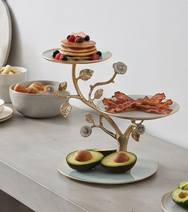 Modern Tree Shape <b>3</b> <b>Tier</b> <b>Cake</b> <b>Stand</b> Metal Handmade Cupcake Dessert Display Tray for Tabletop Serving Kitchen Home Restaurants - Product Image 5