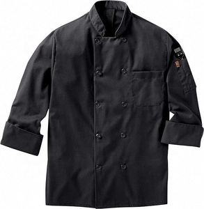 Veste de chef professionnelle à manches longues, double boutonnage, avec fermeture à boutons et col montant, uniformes de chef pour hommes - Product Image 1