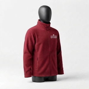 Custom Polar Fleece Jacket Men Stand Collar Full Zip Up Outdoor Warm <b>Coat</b> Casual Wear Fleece Jacket - Product Image 5
