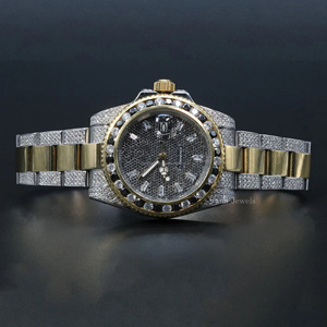 <b>Men's</b> Luxury 41mm Stainless Steel Watch Moissanite Diamond Fully Automatic Analog Display High Quality Hip Hop <b>Glass</b> Antique - Product Image 1