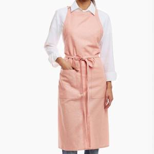 Retro Floral Personalized Bib Apron Cotton Non-Woven Eco-Friendly Reusable Durable Sleeved Machine Washable Cooking Daily Use - Product Image 3