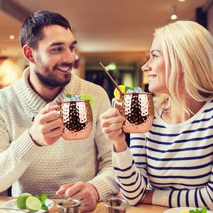 Énorme demande vente 18oz 100% cuivre pur Moscou Mule tasse avec poignées en laiton pour Cocktail vin bière Mocktail tasses à boire - Product Image 6