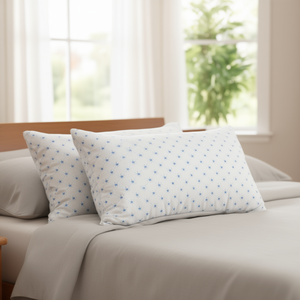 Coussin 17x27 pouces en polyester doux à motif étoilé, avec fonctions chauffantes et rafraîchissantes, certifié Oeko-Tex, pour la maison et l'hôtel, en fibres de plumes - Product Image 2