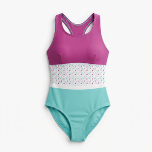 Maillot de bain une pièce extensible pour femme, imprimé par sublimation, séchage rapide, idéal pour la plage, la piscine et l'entraînement - Product Image 1