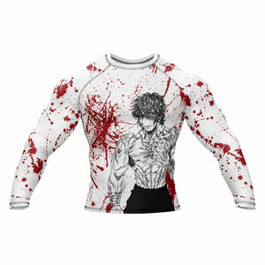 Custom Logo Printing Breathable Quick Dry Eco-Friendly Rash Guards Latest Design Men's Sports Wear Solid Color <b>Long</b> <b>Sleeves</b> - Product Image 1