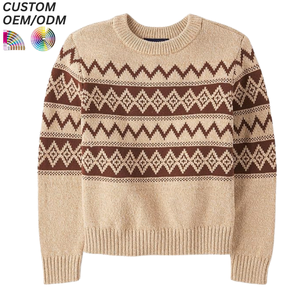 Pull en tricot d'hiver personnalisé pour garçons, mélange polyester/coton, écologique, anti-boulochage, production en gros OEM/ODM - Product Image 4