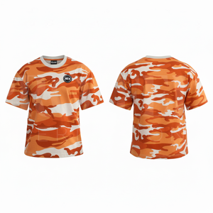 Outdoor Activities Style Men's Camouflage Print Casual T <b>Shirt</b> Short Sleeve Round Neck Cotton <b>Polyester</b> OEM ODM Custom T <b>Shirts</b> - Product Image 2