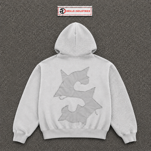 Fast Money for Embroidered Zip Hoodie Men Oversized Streetwear Cotton French Terry Breathable Hoodie Winter Style YOUTH F - Product Image 6