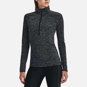 Full Sleeve Zip Up Fashion Shirt Comfortable Daily Wear OEM ODM Private Label Service Wholesale Women's Long Sleeve Zipper Top - Product Image 2
