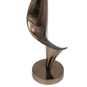 Support de bougie abstrait en aluminium personnalisé, design tourbillon bronze, décor artistique écologique et durable pour la maison, Noël, anniversaire - Product Image 5