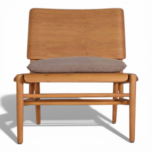 Solid wood lounge chair Midcentury modern outdoor Comfortable <b>garden</b> seat Teak outdoor furniture - Product Image 1