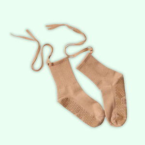 Eco-Friendly Pilates <b>Grip</b> <b>Socks</b> Cotton Crew Letter Pattern Embroidery <b>Custom</b> Yoga with Straps for Women Anti-Slip Quick Dry - Product Image 1