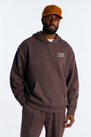 Sweat à capuche unisexe pour homme de haute qualité, en coton épais, coupe oversize, imprimé personnalisé, avec perles